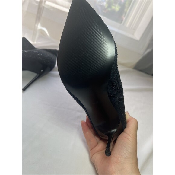 GUESS Womens Size 9 Black Embellished Fazzie2 Pointed Toe Stiletto Booties - Picture 10 of 11